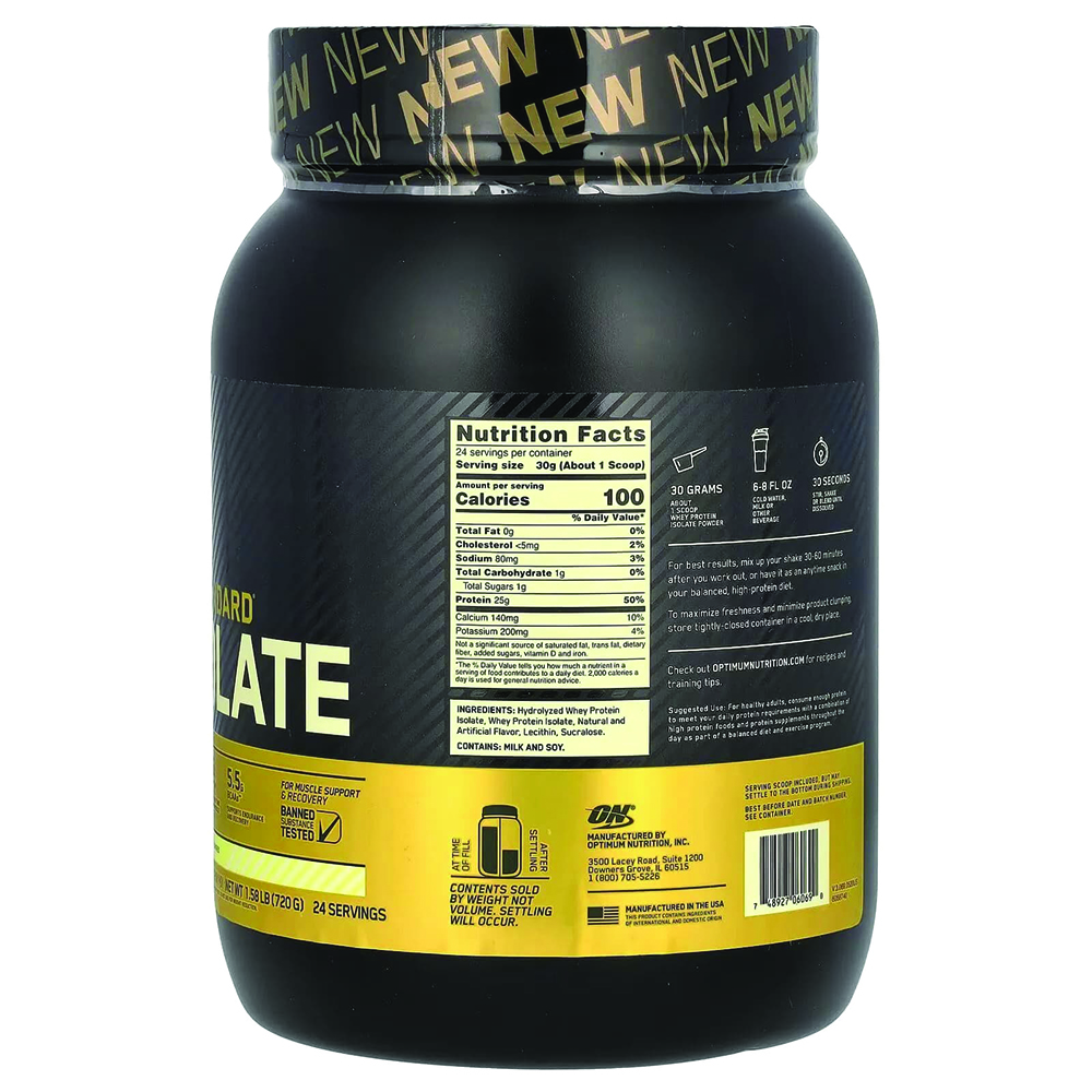 Optimum Nutrition - Gold Standart 100% Isolate USA. Фото 2