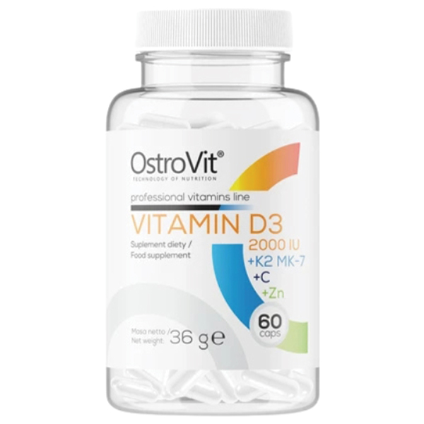 OstroVit Vitamin D3 2000IU + K2 MK-7 + C + Zn
