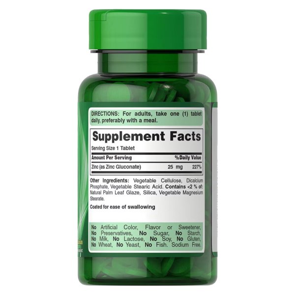 Puritan's Pride - Zinc Gluconate 25mg