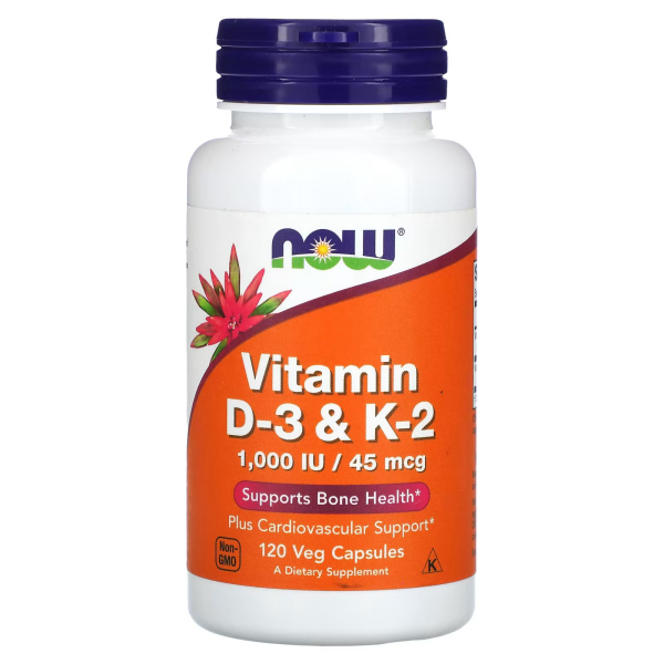 NOW - Vitamin D3 1000IU & K2 45mcg