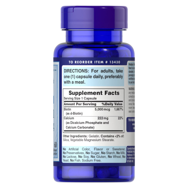 Puritan's Pride - Biotin 5000mcg - Фото №2