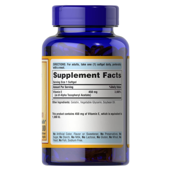 Puritan's Pride - Vitamin E 450mg. Фото 2