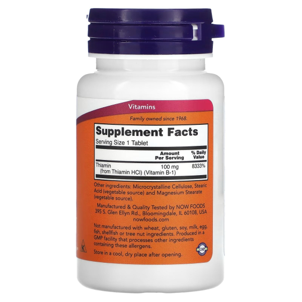 NOW - Vitamin B-1 100mg. Фото 2