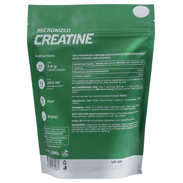 Progress Nutrition - 100% Creatine Monohydrate. Фото 2