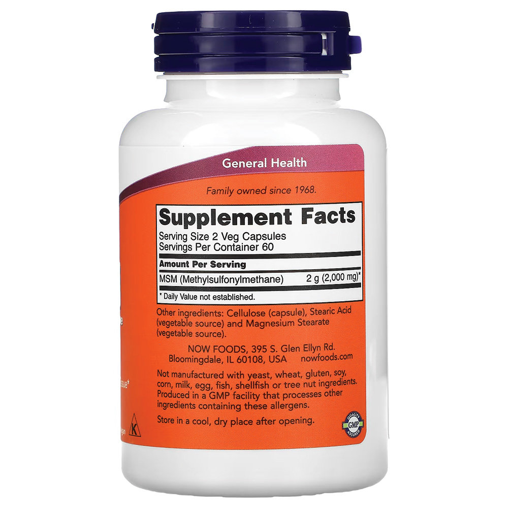 NOW - MSM 1000mg. Фото 2