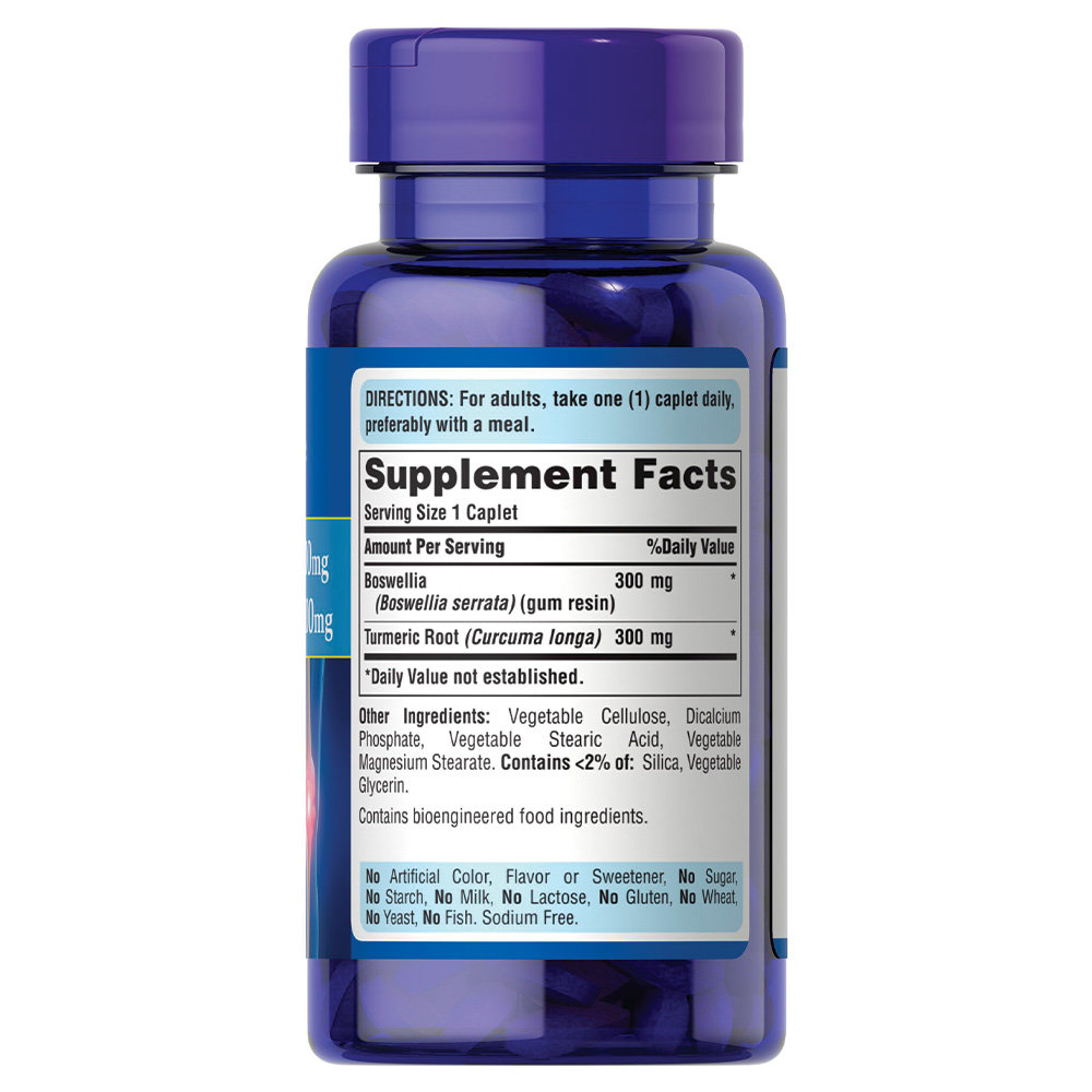 Puritan's Pride - Boswellia 300mg & Turmeric 300mg. Фото 4