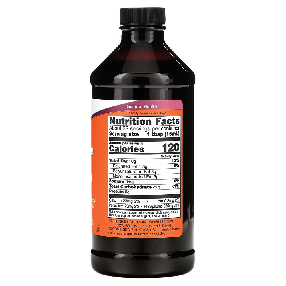 NOW - Sunflower Liquid Lecithin. Фото 2