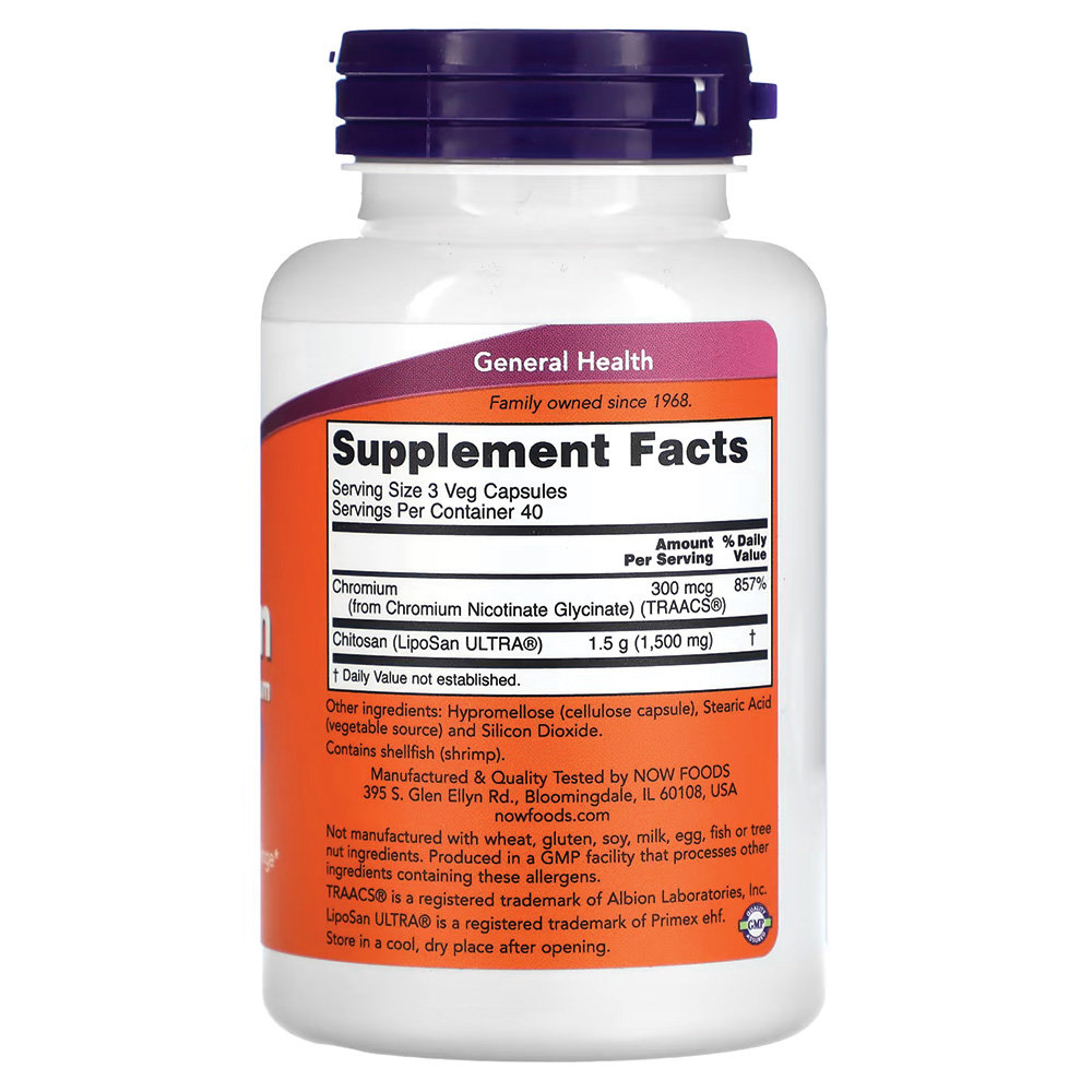 NOW - Chitosan 500mg plus Chromium