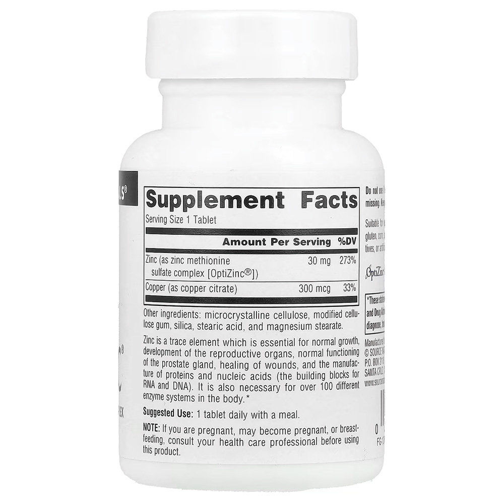 Source Naturals - OptiZinc 30mg