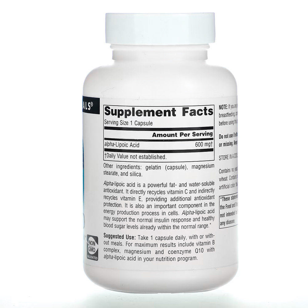 Source Naturals - Alpha Lipoic Acid 600mg. Фото 2
