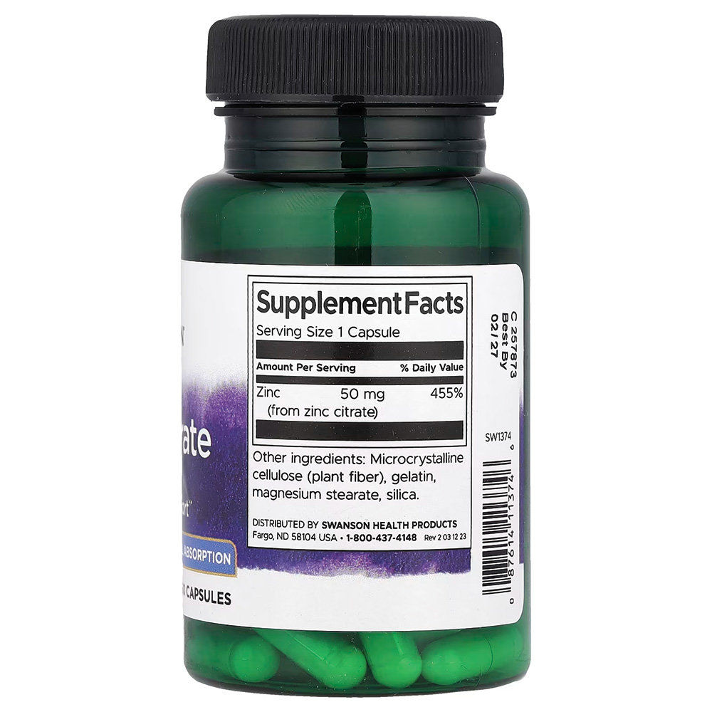 Swanson - Zinc Citrate 50mg