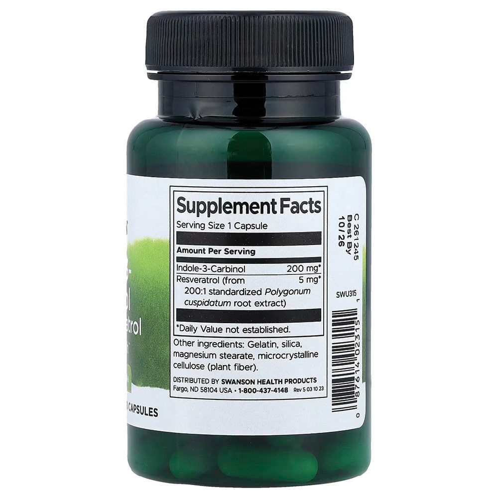 Swanson - Indole-3-Carbinol with Resveratrol. Фото 2