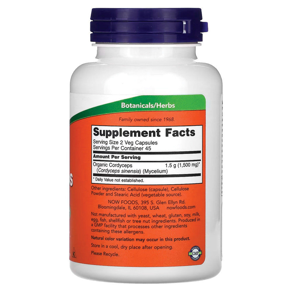NOW - Cordyceps 750mg. Фото 2