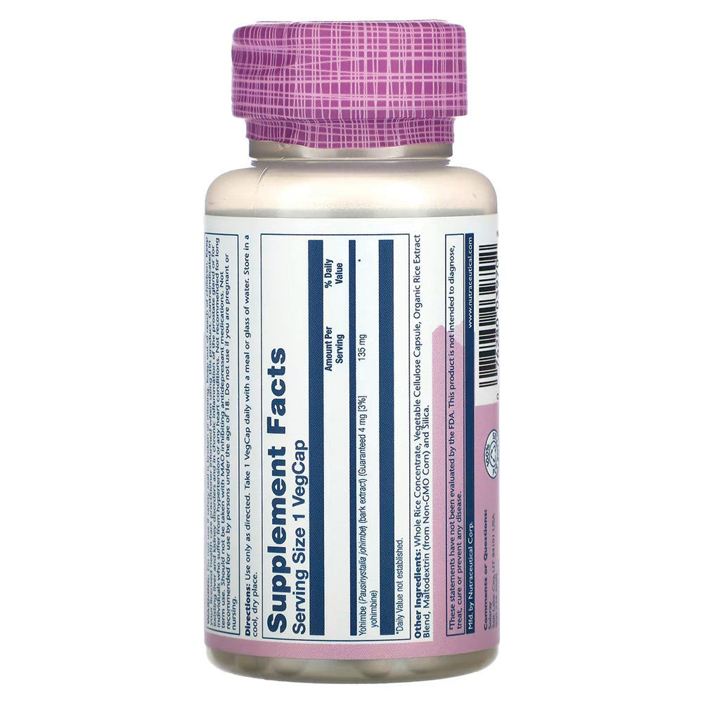 Solaray - Yohimbe 135mg. Фото 2
