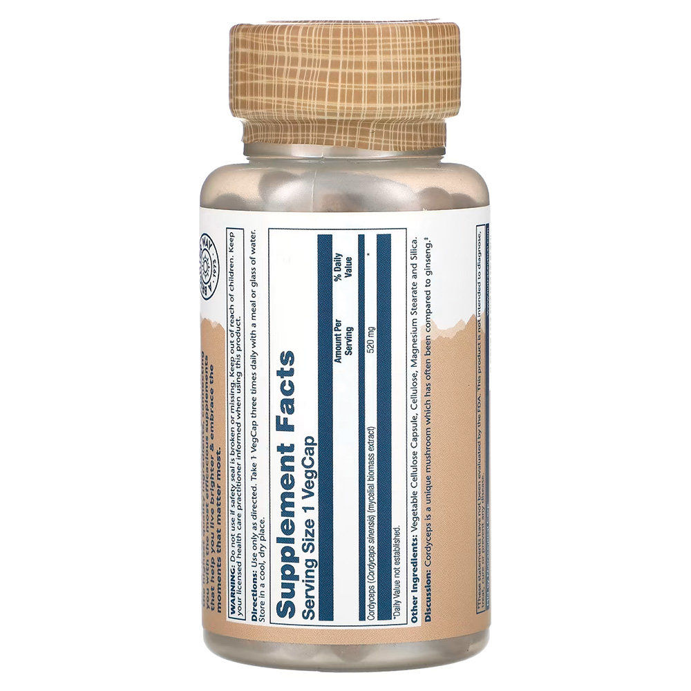 Solaray Mushrooms Cordyceps 520 mg. Фото 2