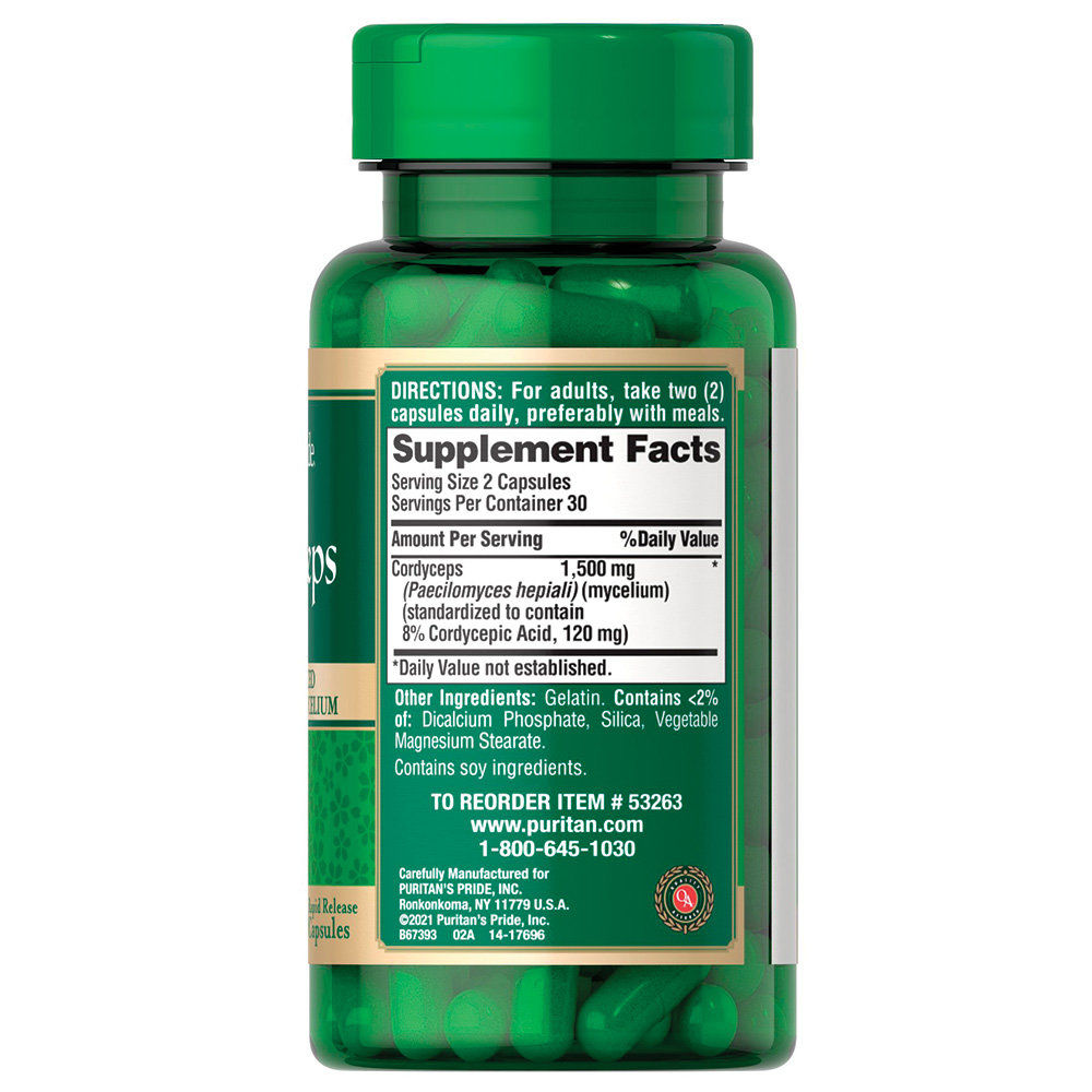 Puritan's Pride - Cordyceps 750mg