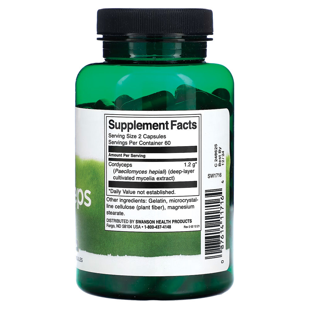 Swanson - Cordyceps 600mg - Фото №3