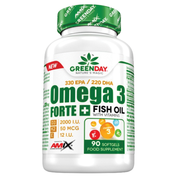 Amix GreenDay - Omega 3 FORTE 330/220 + D3,K2,Vit.E