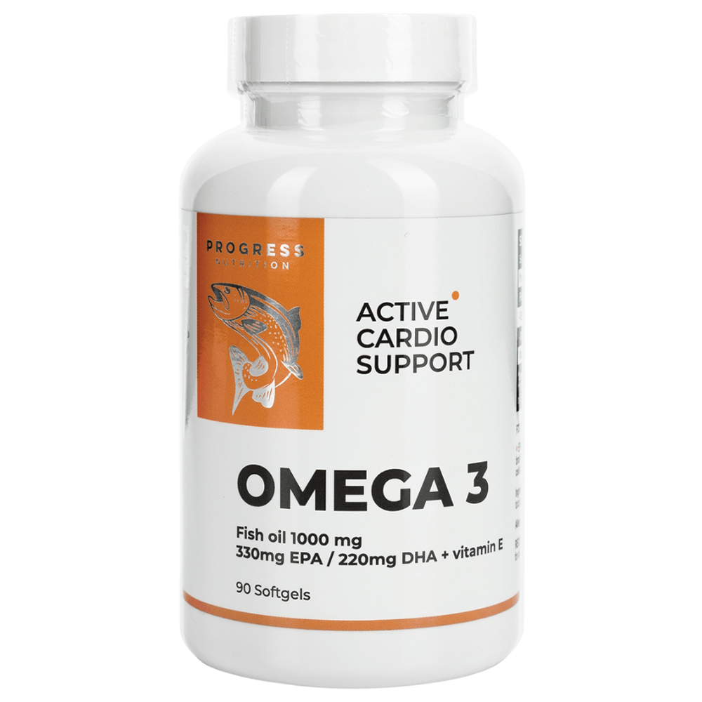 Progress Nutrition - Omega 3 Fish Oil 1000mg 330mg EPA / 220mg DHA + Vitamin E. Фото 2
