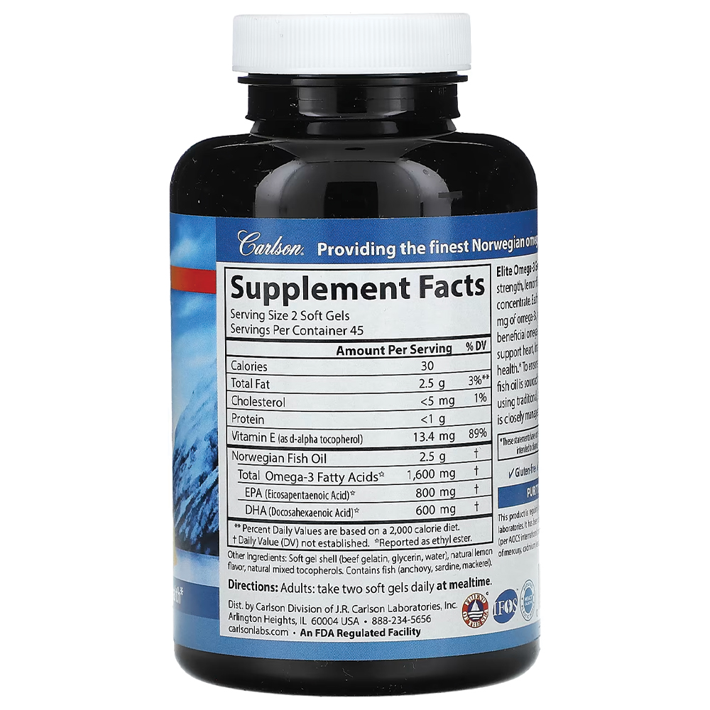 Carlson Labs - Wild Norwegian Elite Omega 3. Фото 2