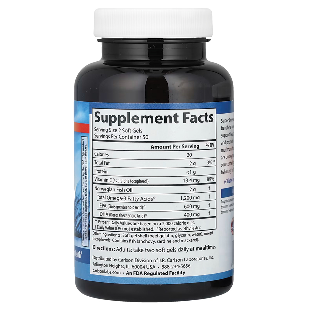 Carlson Labs - Wild Caught Super Omega 3 - Фото №2