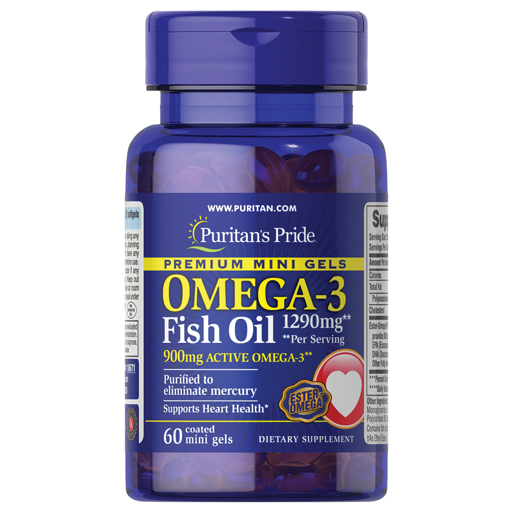 Puritan's Pride - Omega 3 Fish Oil 1290mg. Фото 2