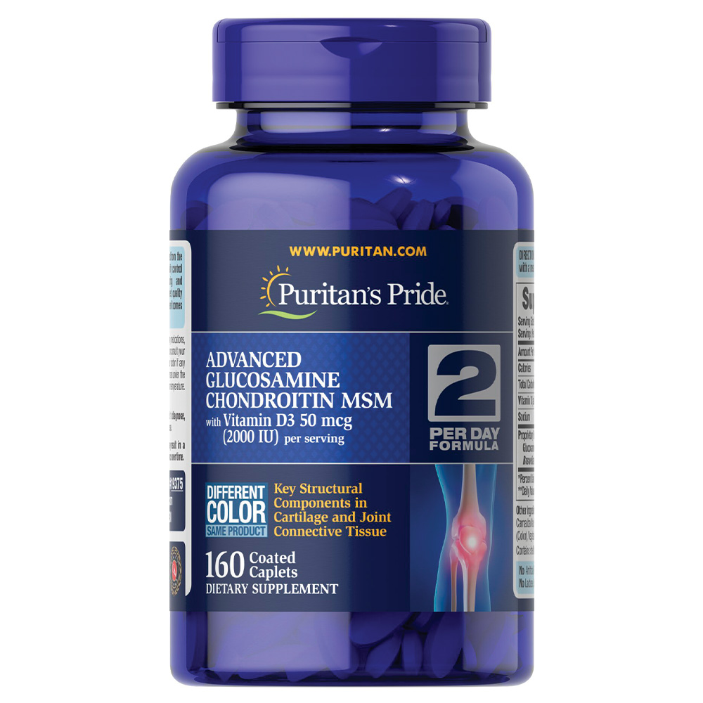 Puritan's Pride - Advanced Glucosamine Chondroitin MSM with Vitamin D3 50mcg (2000 IU)