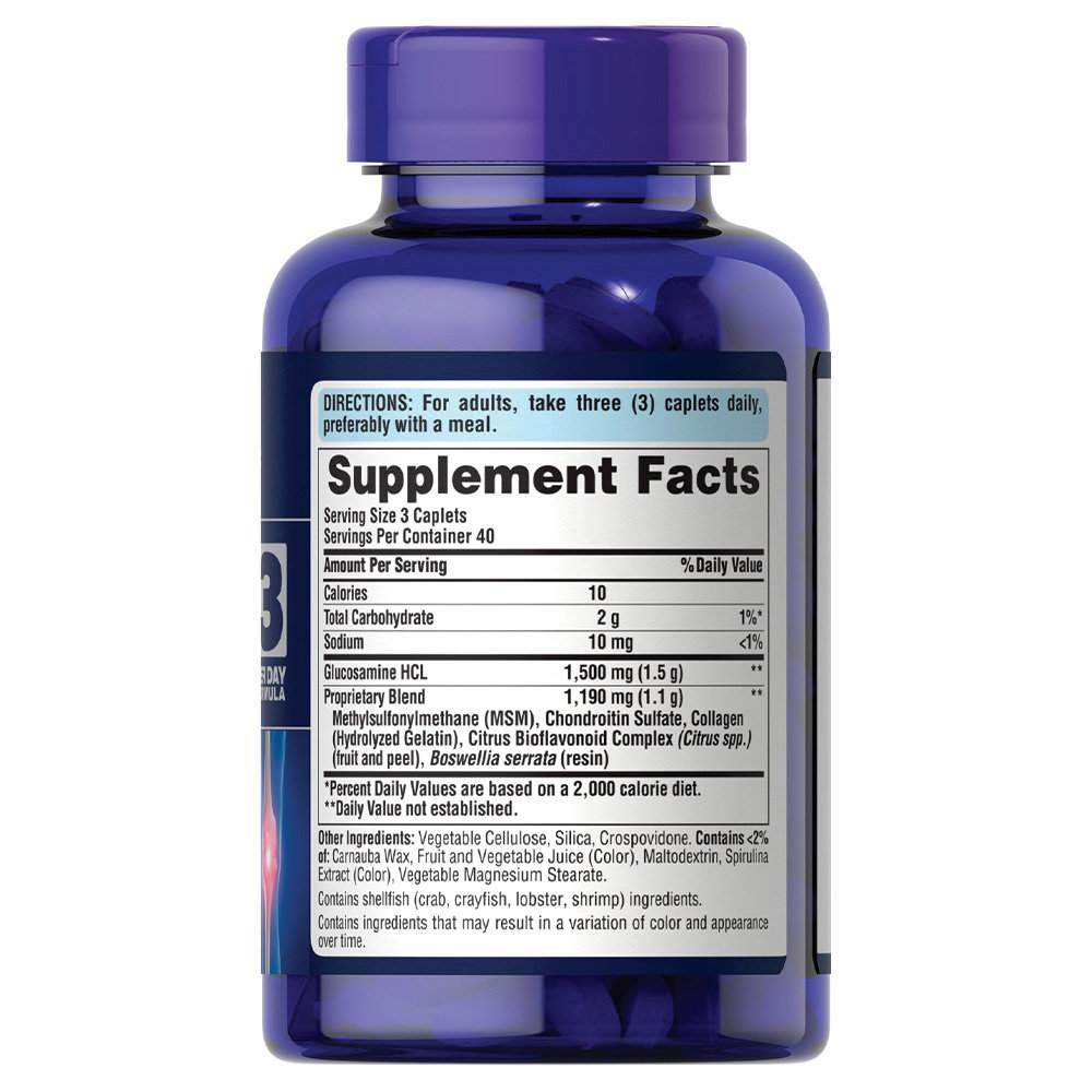 Puritan's Pride - Double Strength Glucosamine Chondroitin MSM. Фото 2