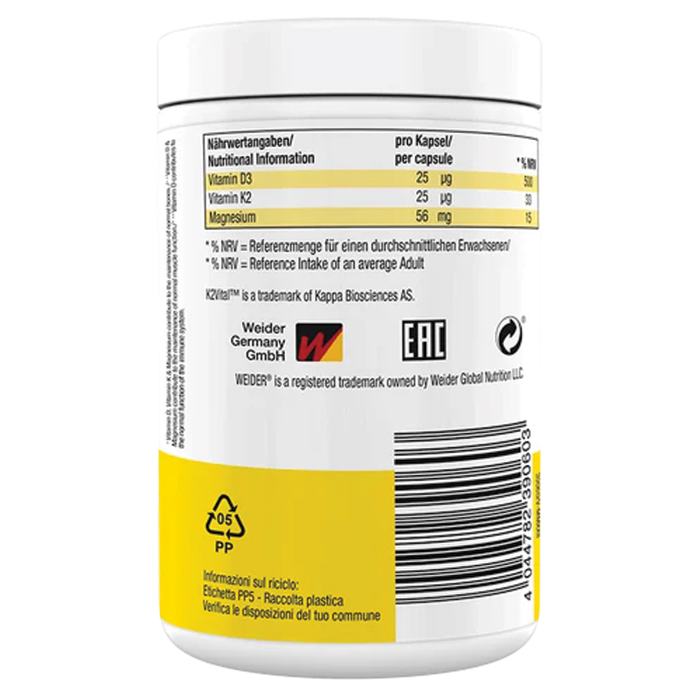 Weider - Vitamin D3/K2 + Magnesium. Фото 2