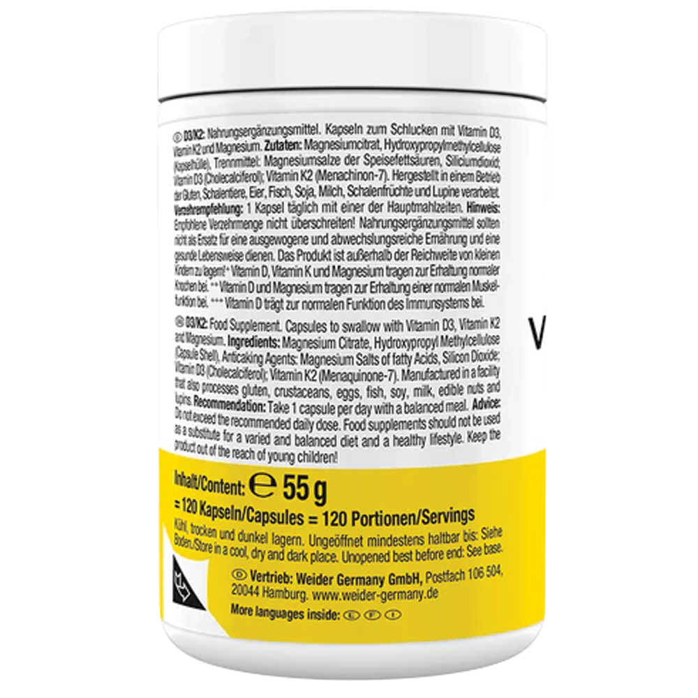 Weider - Vitamin D3/K2 + Magnesium - Фото №3
