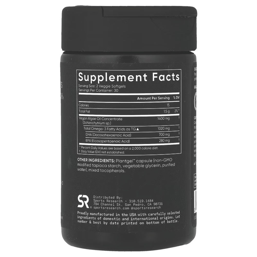 Sports Research Vegan Omega-3. Фото 2