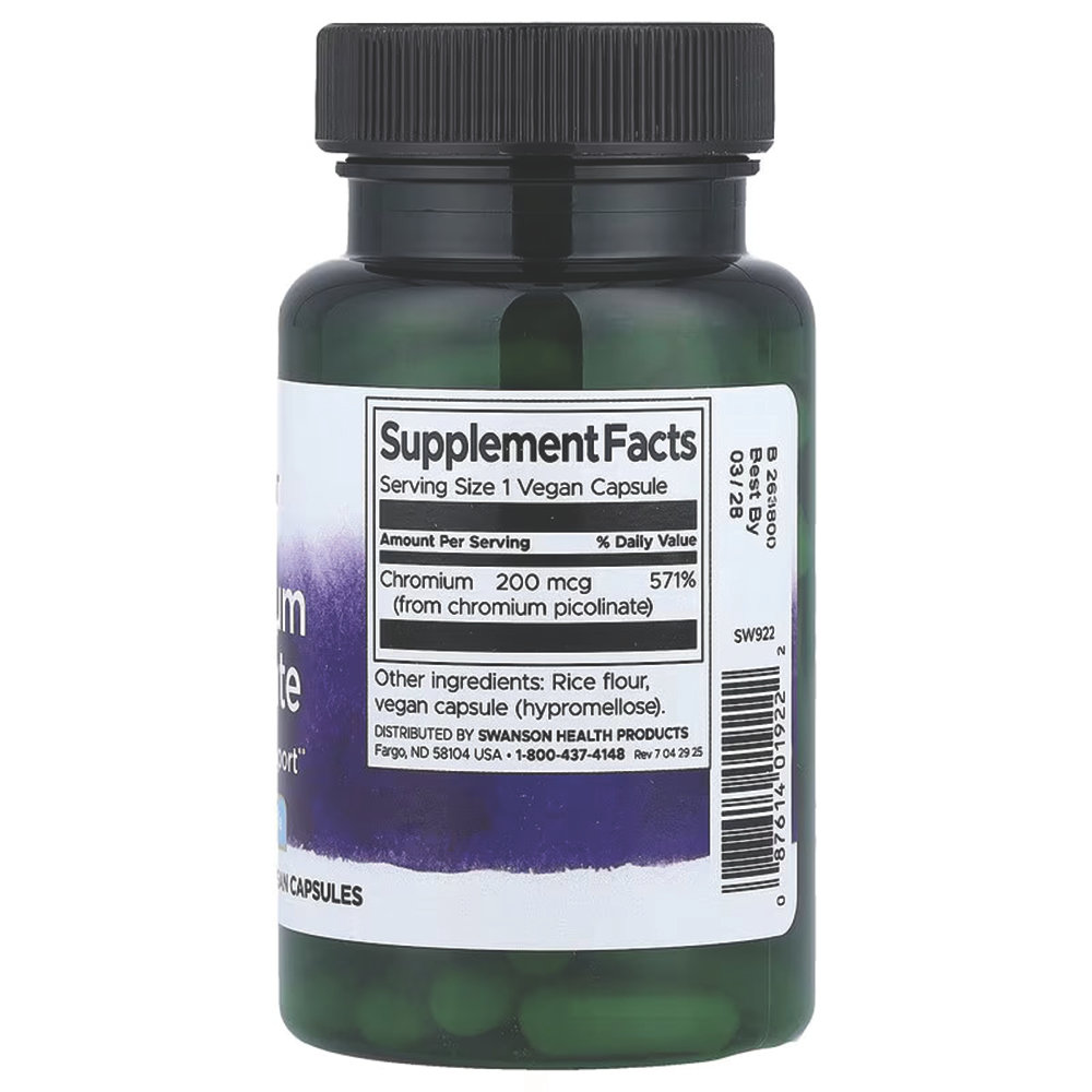Swanson Chromium Picolinate 200 мкг - Фото №2